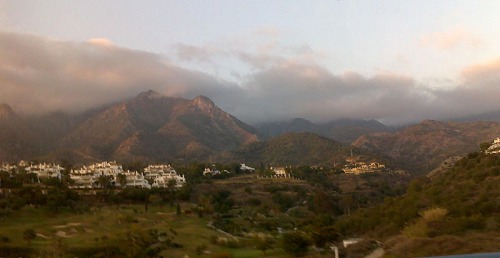 Heavy clouds over Marbella
